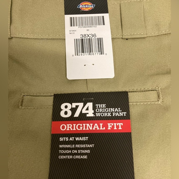 Dickies 874 Original Fit Work Pants Men’s 38x36 - Picture 4 of 5
